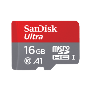 SanDisk ultra UHS-I microSD memory card with SD adapter 16GB